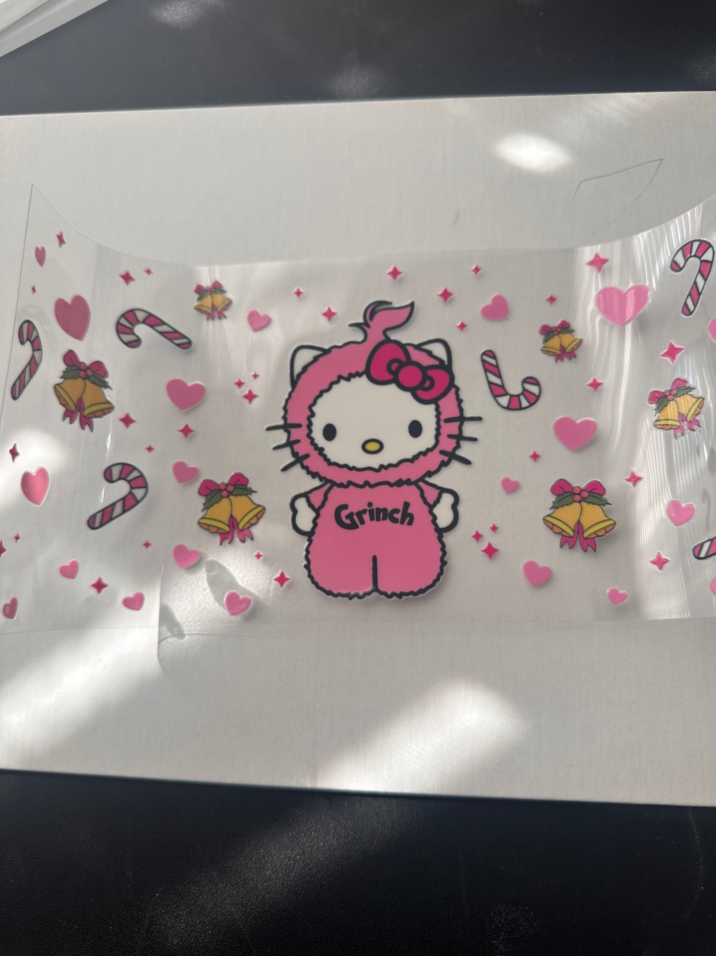HK pink grin uv dtf wrap (RTS)