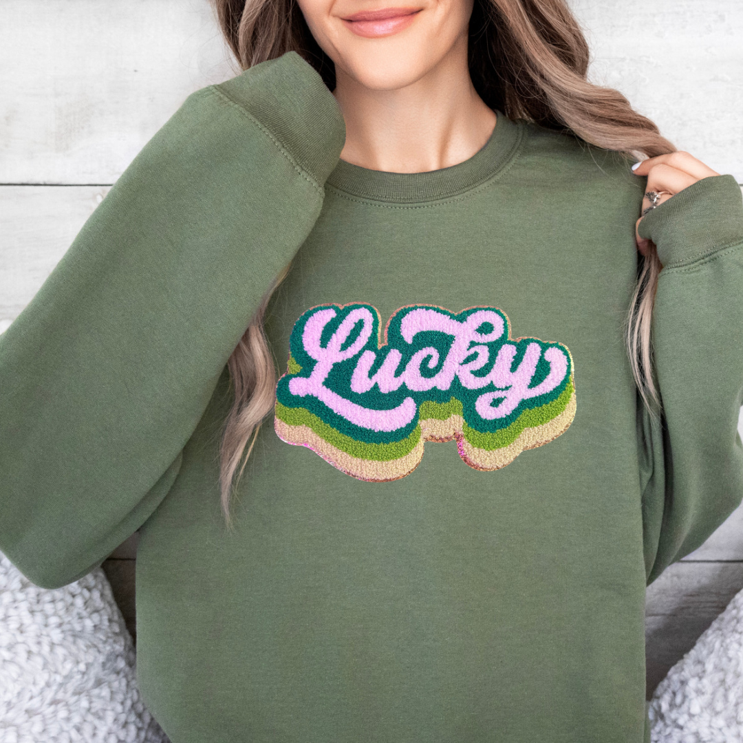 lucky chenille patch (RTS)