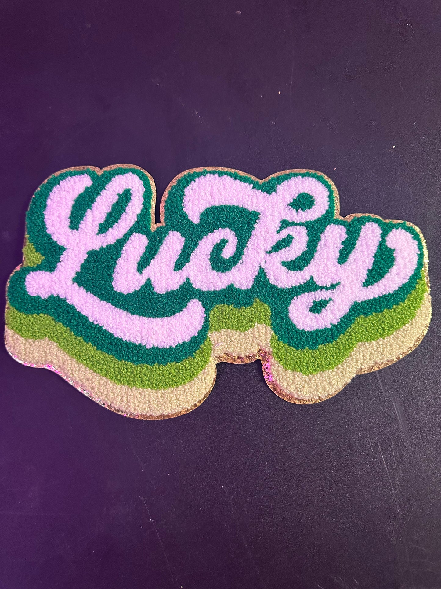 lucky chenille patch (RTS)