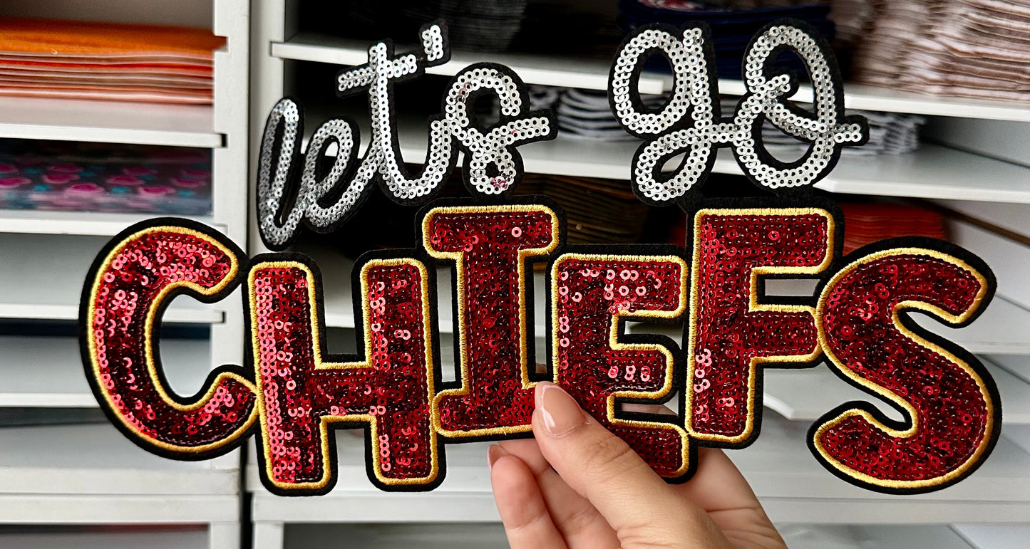 LETS GO CHIE SEQUIN PATCH (RTS)