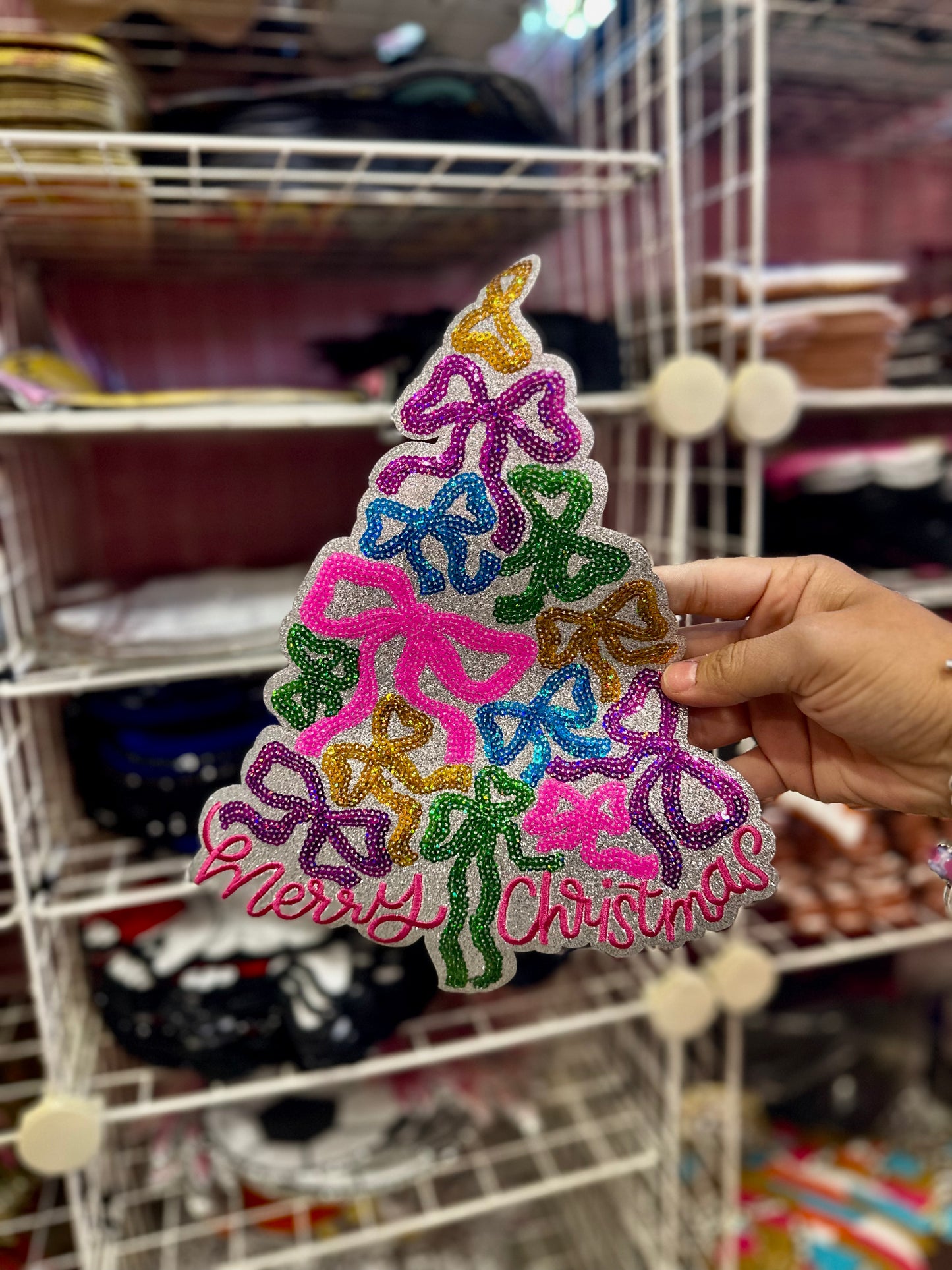 MERRY CHRISTMAS BOWS PATCH (RTS)