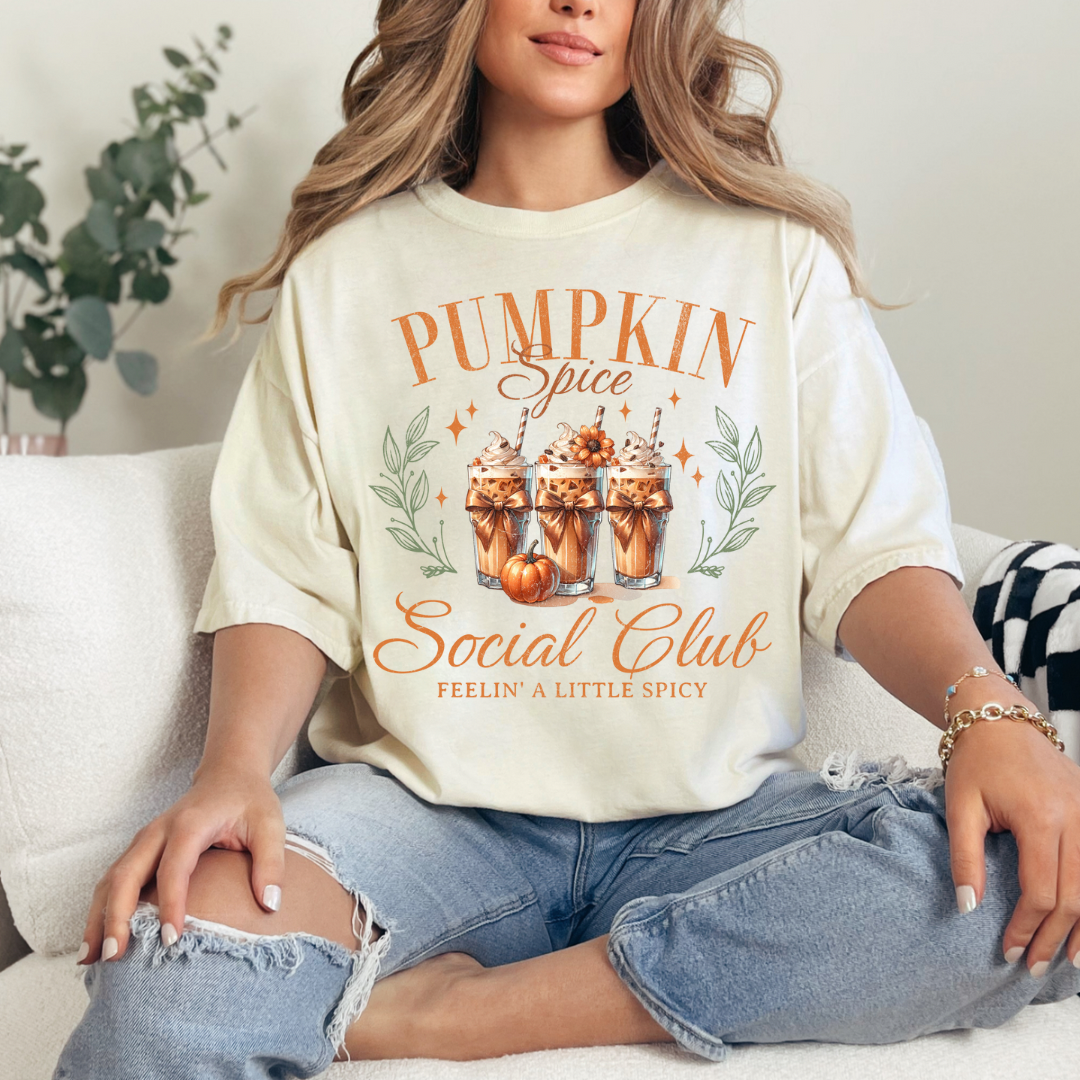 Pumpkin spice social club Dtf transfer