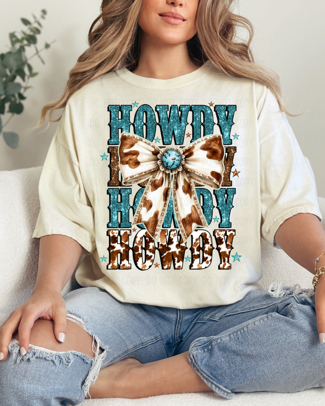HOWDY TURQUOISE COQUETTE DTF TRANSFER