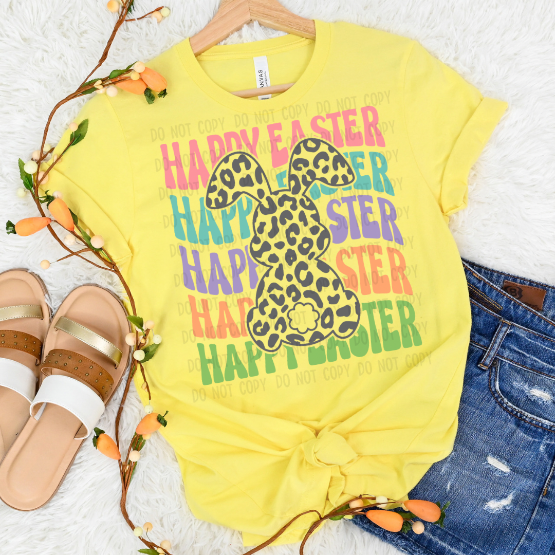 Cheetah happy Easter dtf transfer