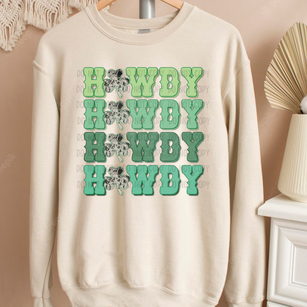 HOWDY COWHIDE *SCREENPRINT*