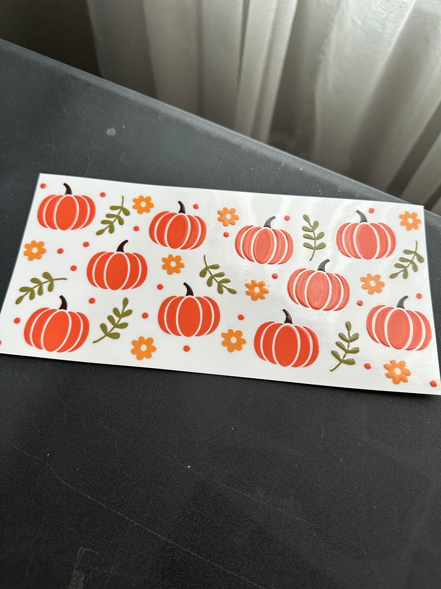Pumpkin leaf uv dtf wrap
