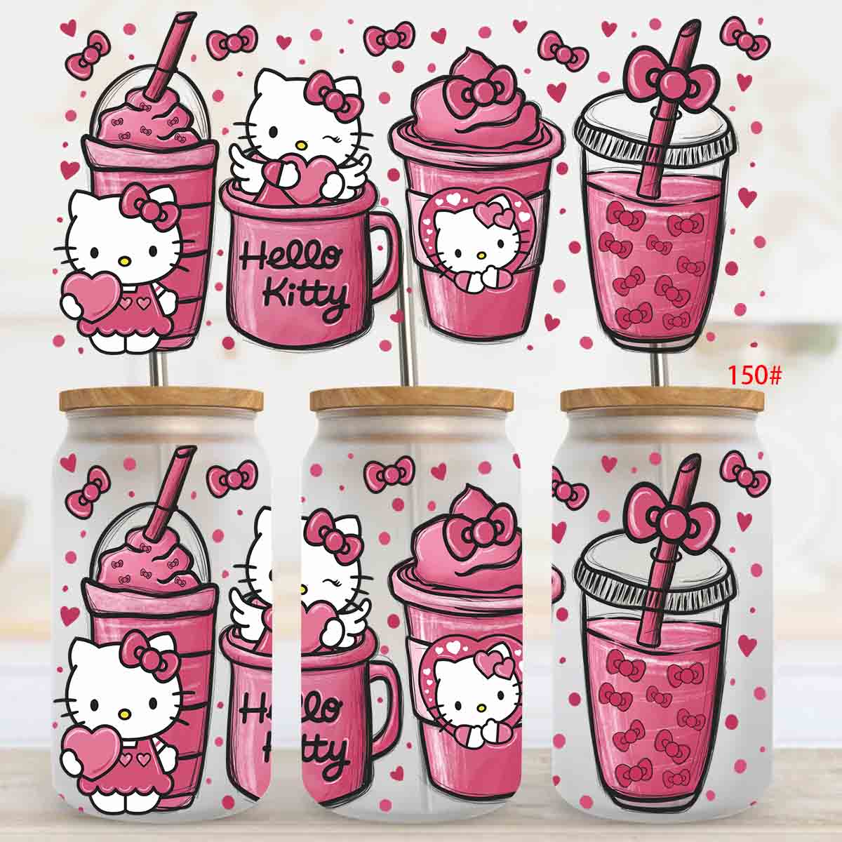 HK latte pink UV DTF WRAPS (RTS)