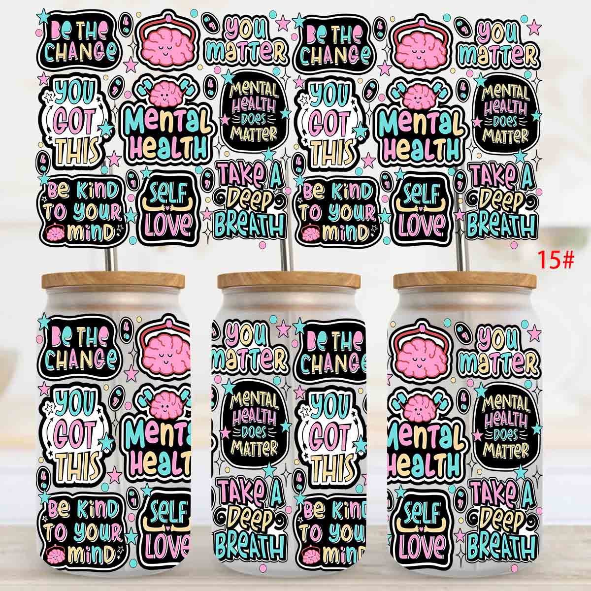 Mental health UV DTF WRAP (RTS)
