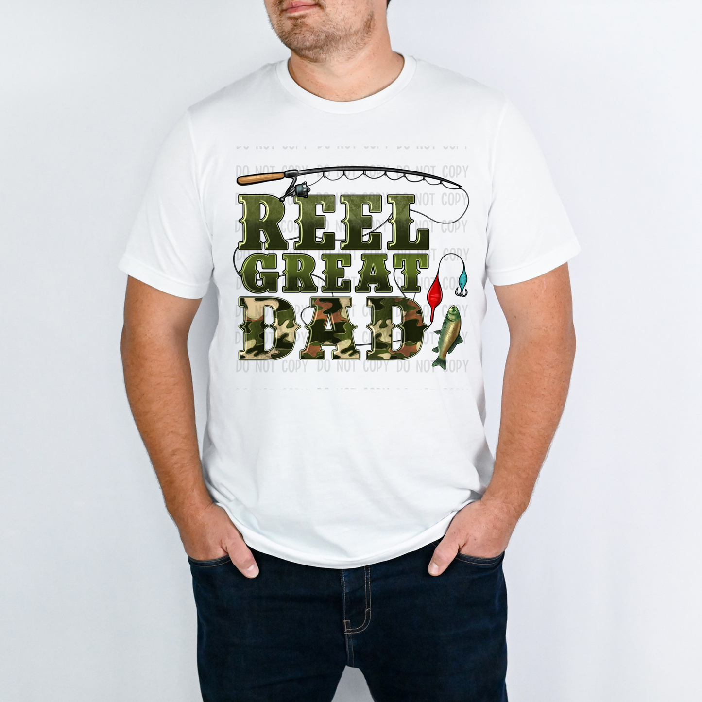 Reel great dad dtf transfer