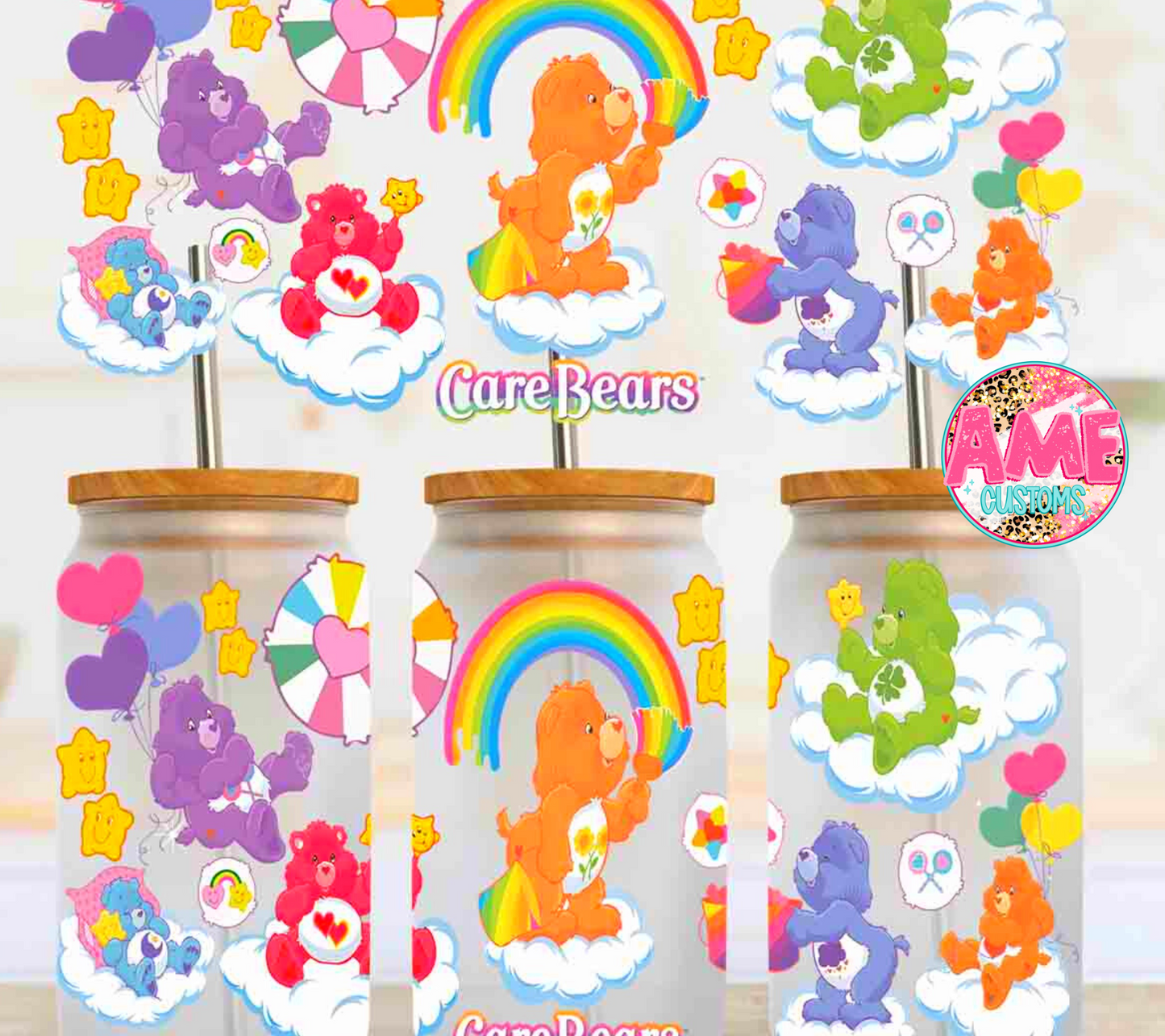 Cloud friends uv dtf wrap (RTS)