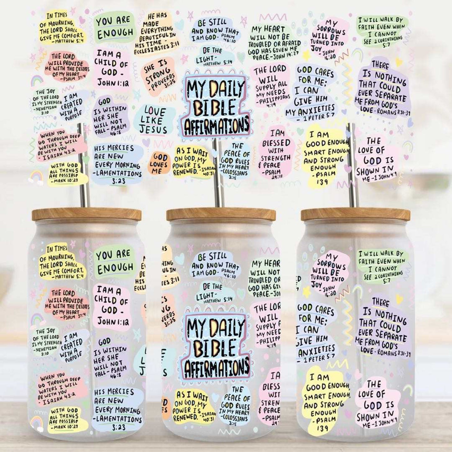 Daily Bible Affirmations (RTS) UV DTF