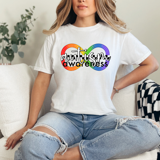 Autism awareness infinity dtf transfer