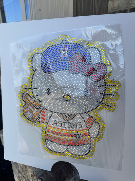 Orange HK rhinestone transfer (RTS)