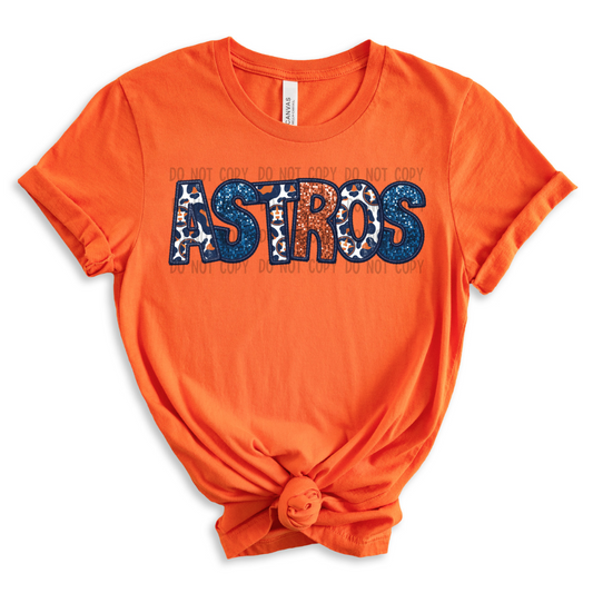 Astro faux patch DTF transfer