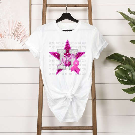 PINK GLITTER ASTR DTF TRANSFER