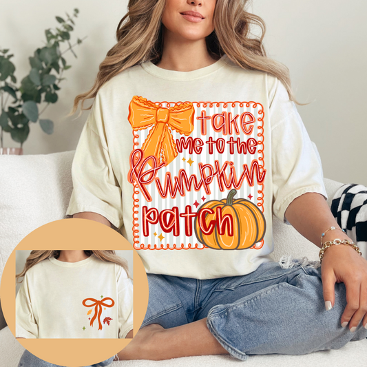 take me to the pumpkin patch + pocket (dtf transfer)