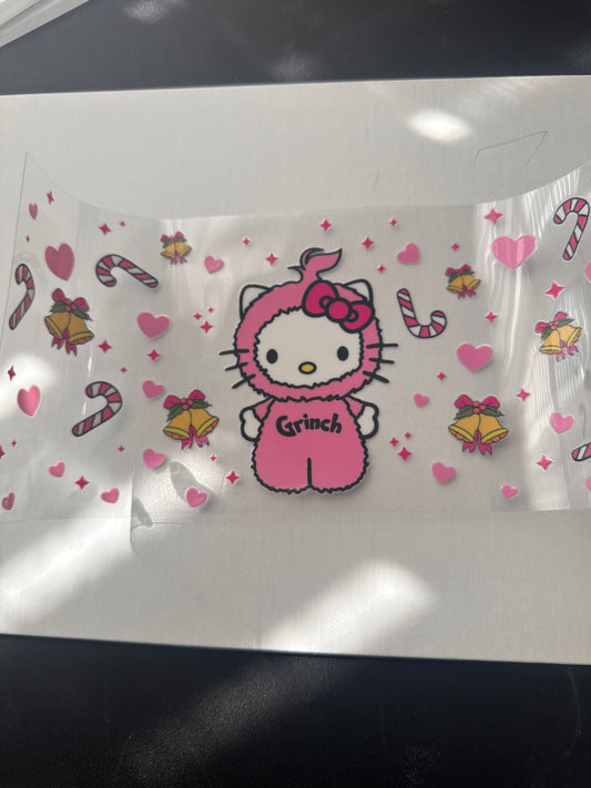 HK pink grin uv dtf wrap (RTS)