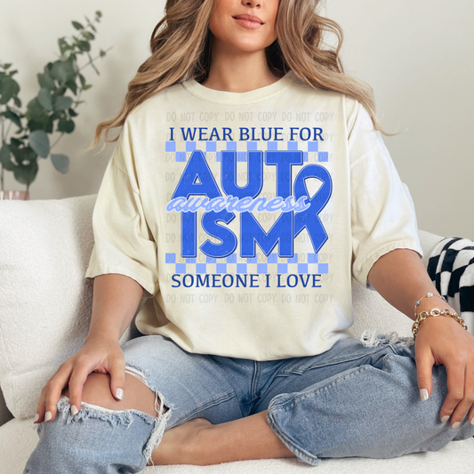 I wear blue for Dtf transfer