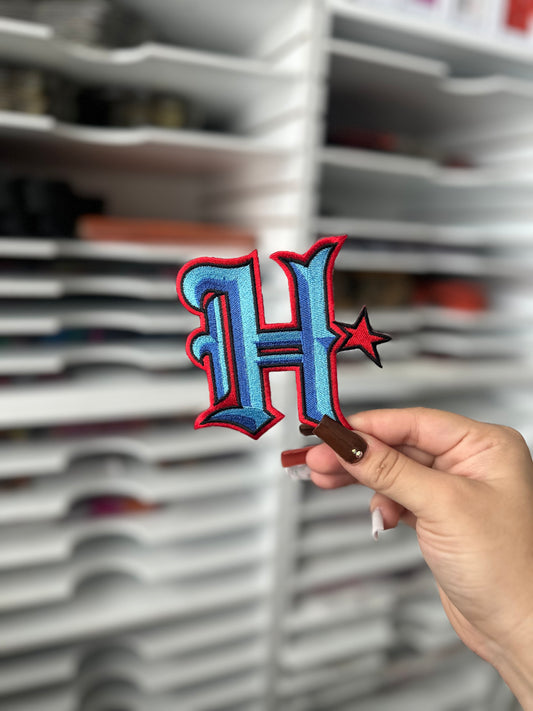 H embroidery patch (RTS)