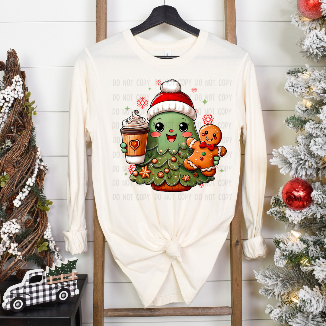 TREE GINGERBREAD AND COFFEE DTF TRANSFER