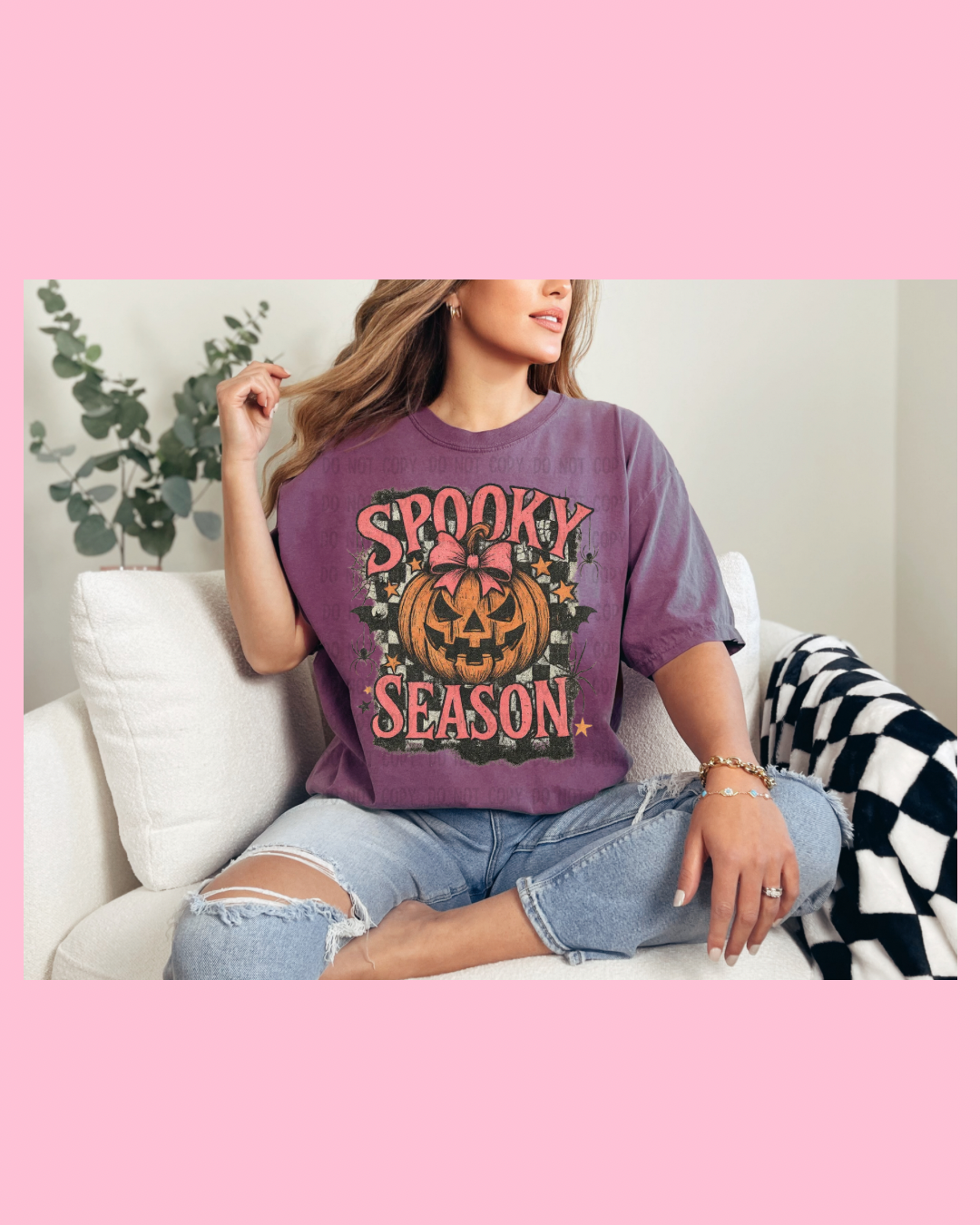 Spooky season coquette pumpkin(DTF TRANSFER)