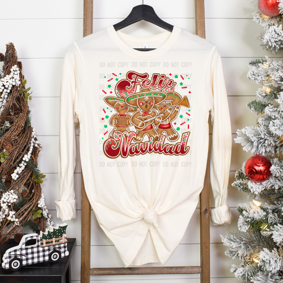 Feliz navidad mariachi DTF transfer