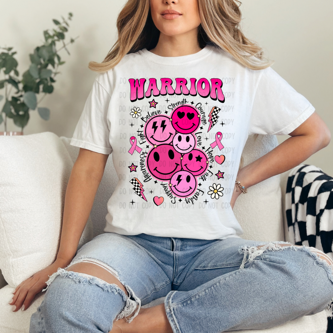 Warrior retro smiley Dtf transfer