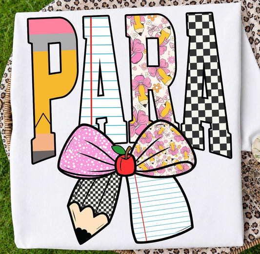 PARA BOW CHECKERED (DTF TRANSFER)