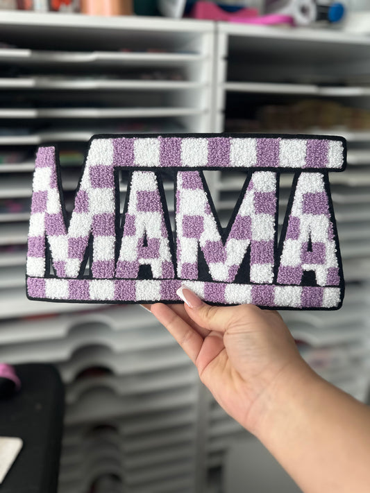 CHECKERED PURPLE MAMA PATCH (RTS)