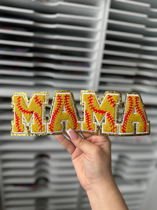 VARSITY MAMA SOFTBALL CHENILLE PATCH (RTS)