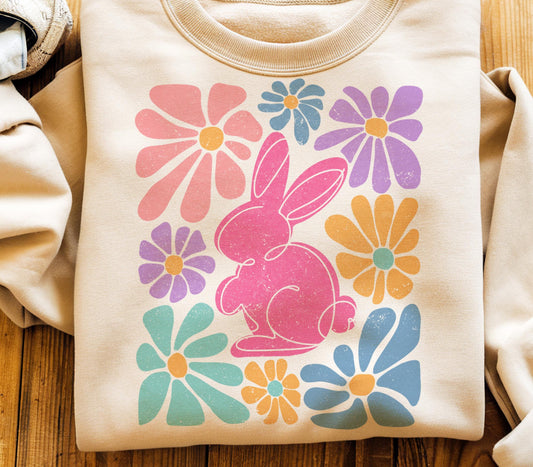 BOHO HAPPY EASTER BUNNY DTF TRANSFER