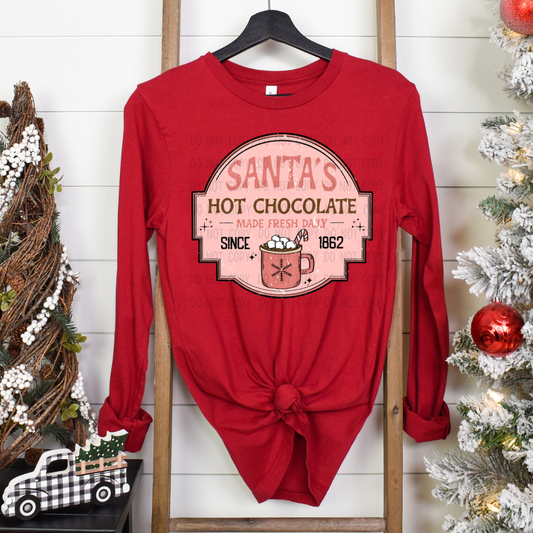 Santa’s hot chocolate Dtf transfer