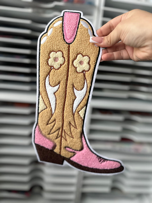 Western boot chenille patch (RTS)