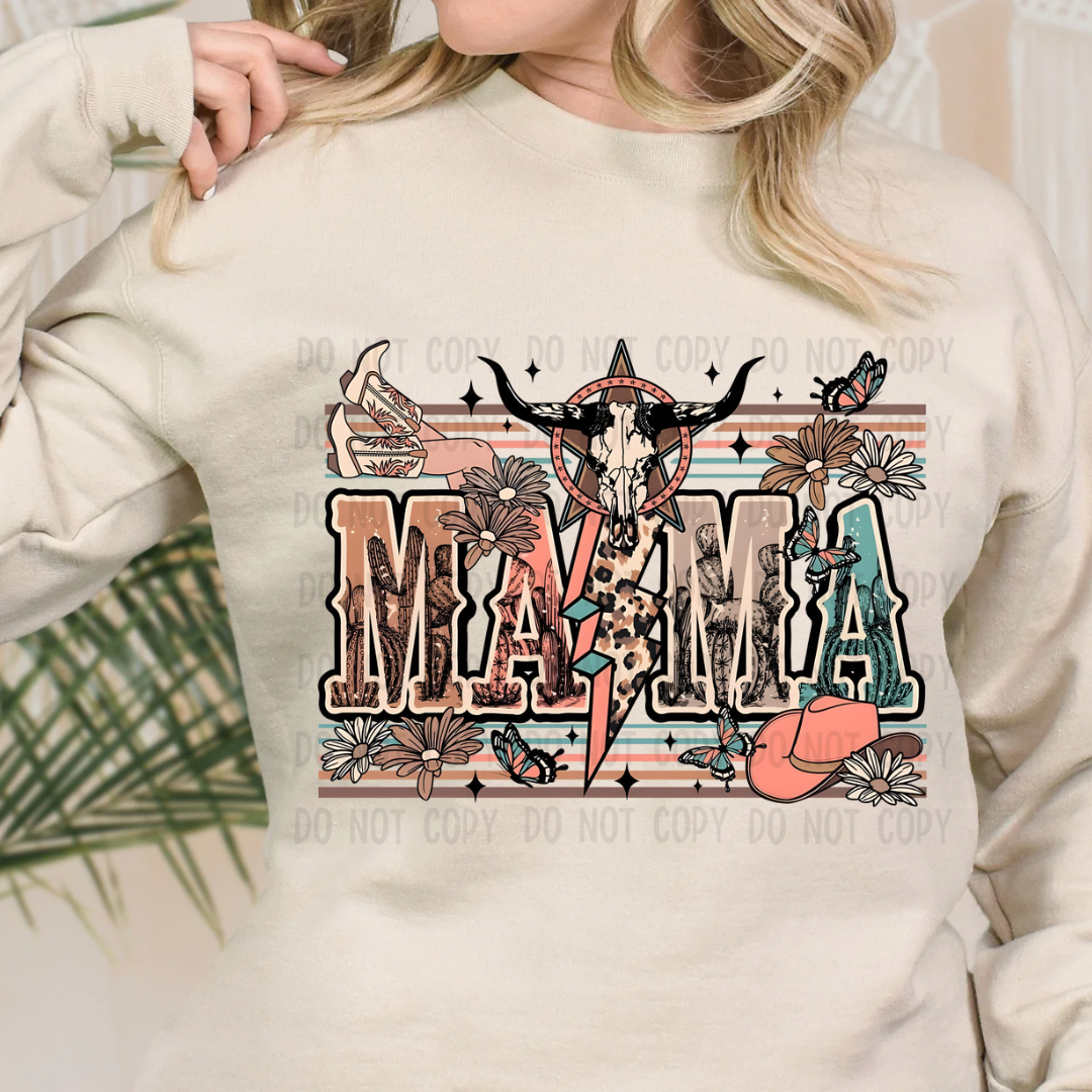 Mama western dtf transfer