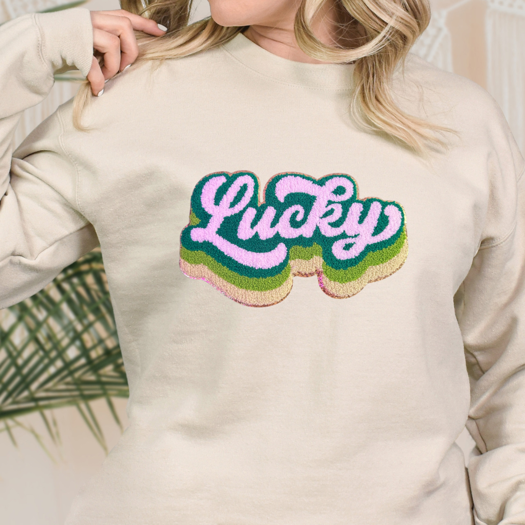 lucky chenille patch (RTS)