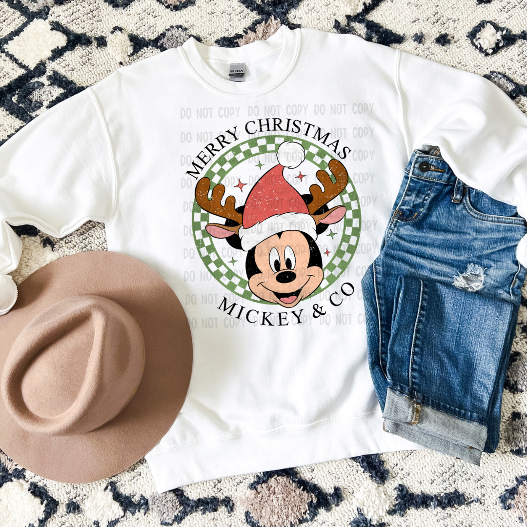 Merry Xmas mouse Dtf transfer