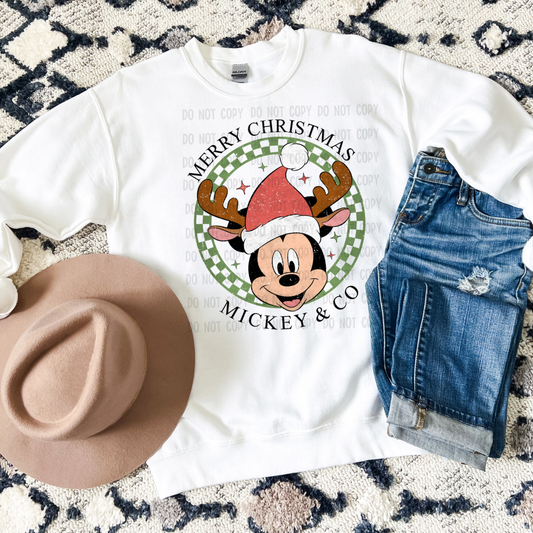 Merry Xmas mouse Dtf transfer