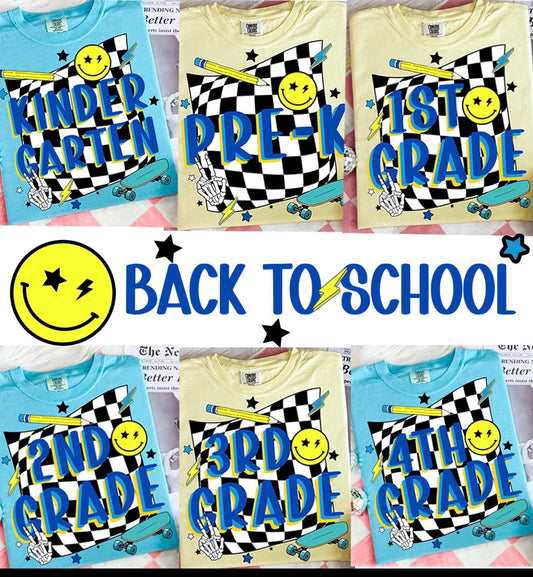 BLUE CHECKERED BTS (DTF TRANSFER)