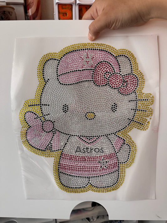 Pink HK rhinestones transfer (RTS)