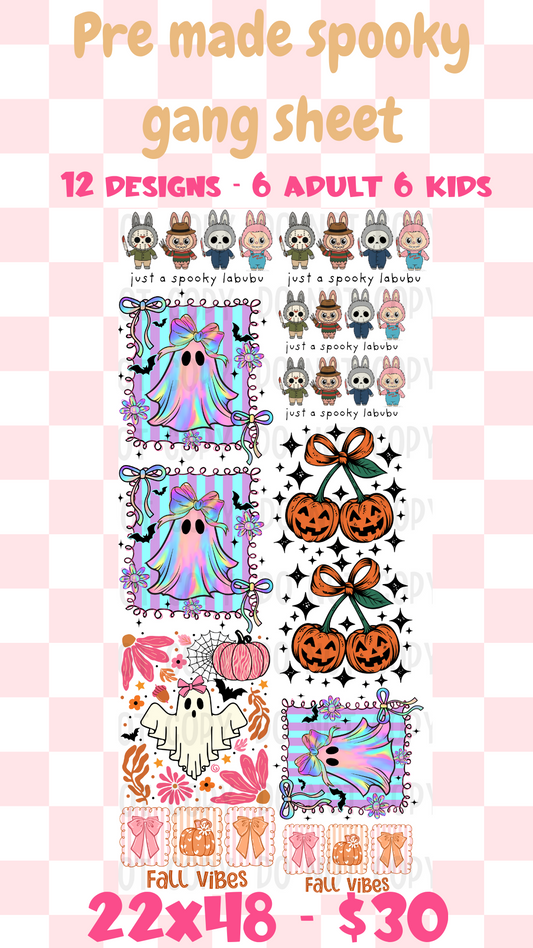 PRE MADE SPOOKY/FALL DTF GANG SHEET