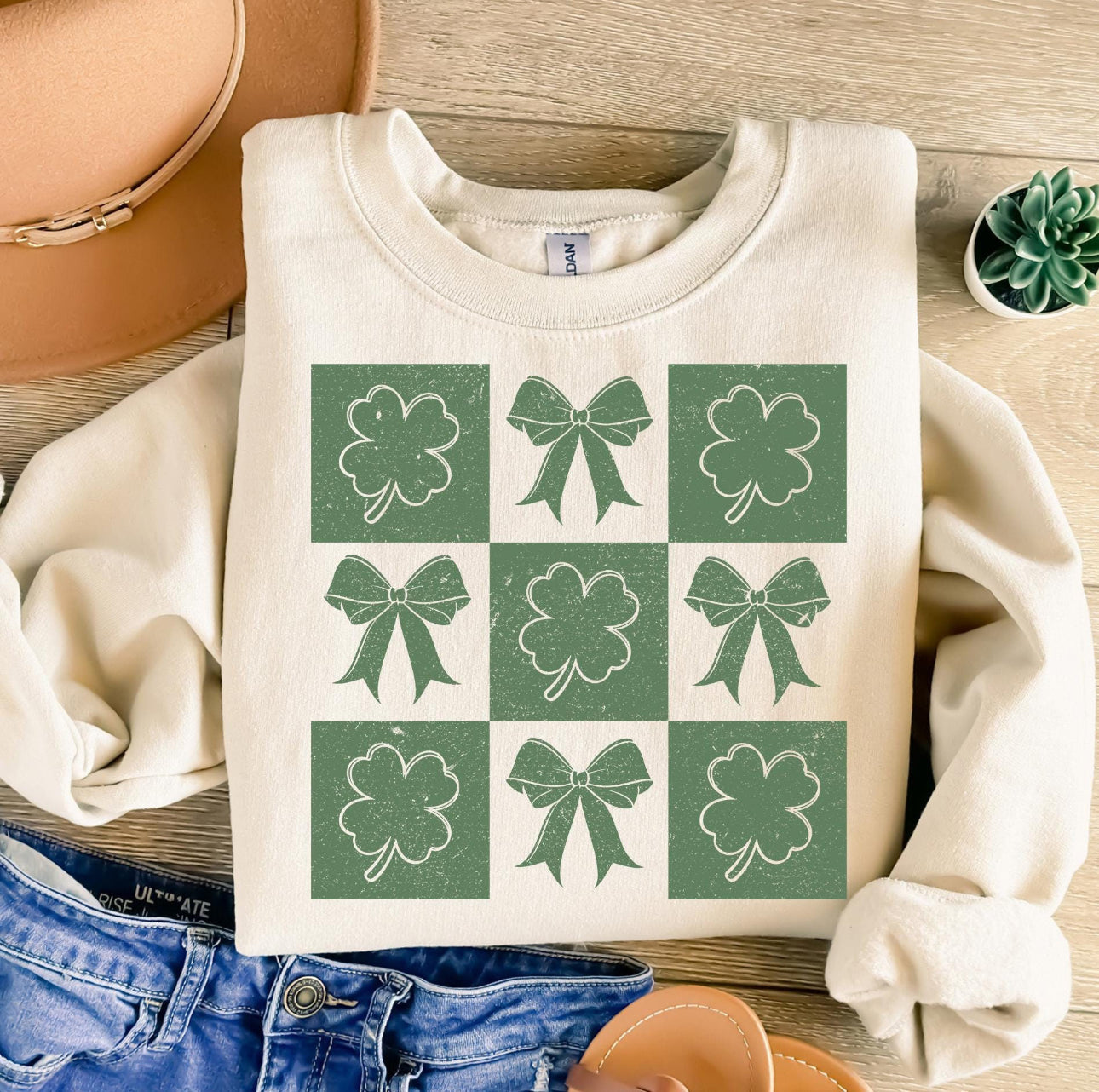 Coquette shamrock dtf transfer
