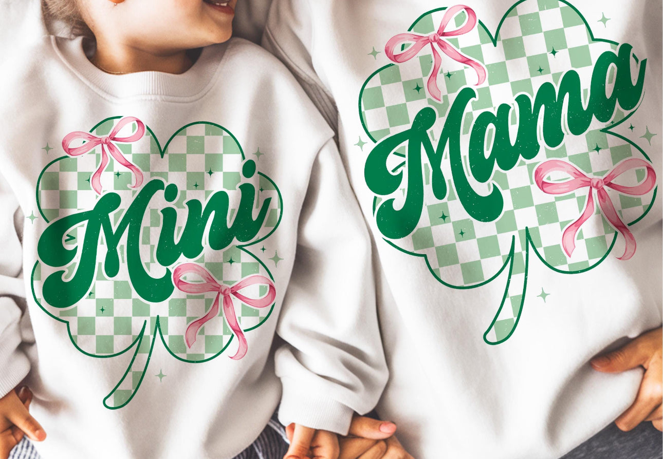 Mama Mini shamrock Dtf transfer