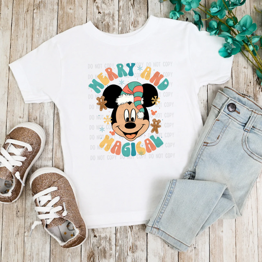Merry and bright mouse DTF transfer