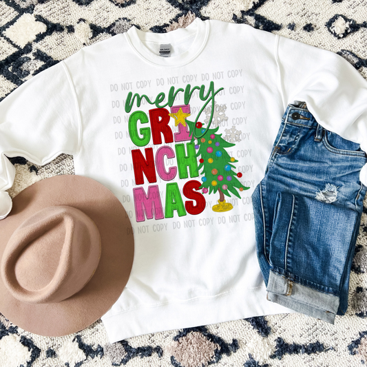Merry grinchmas DTF transfer