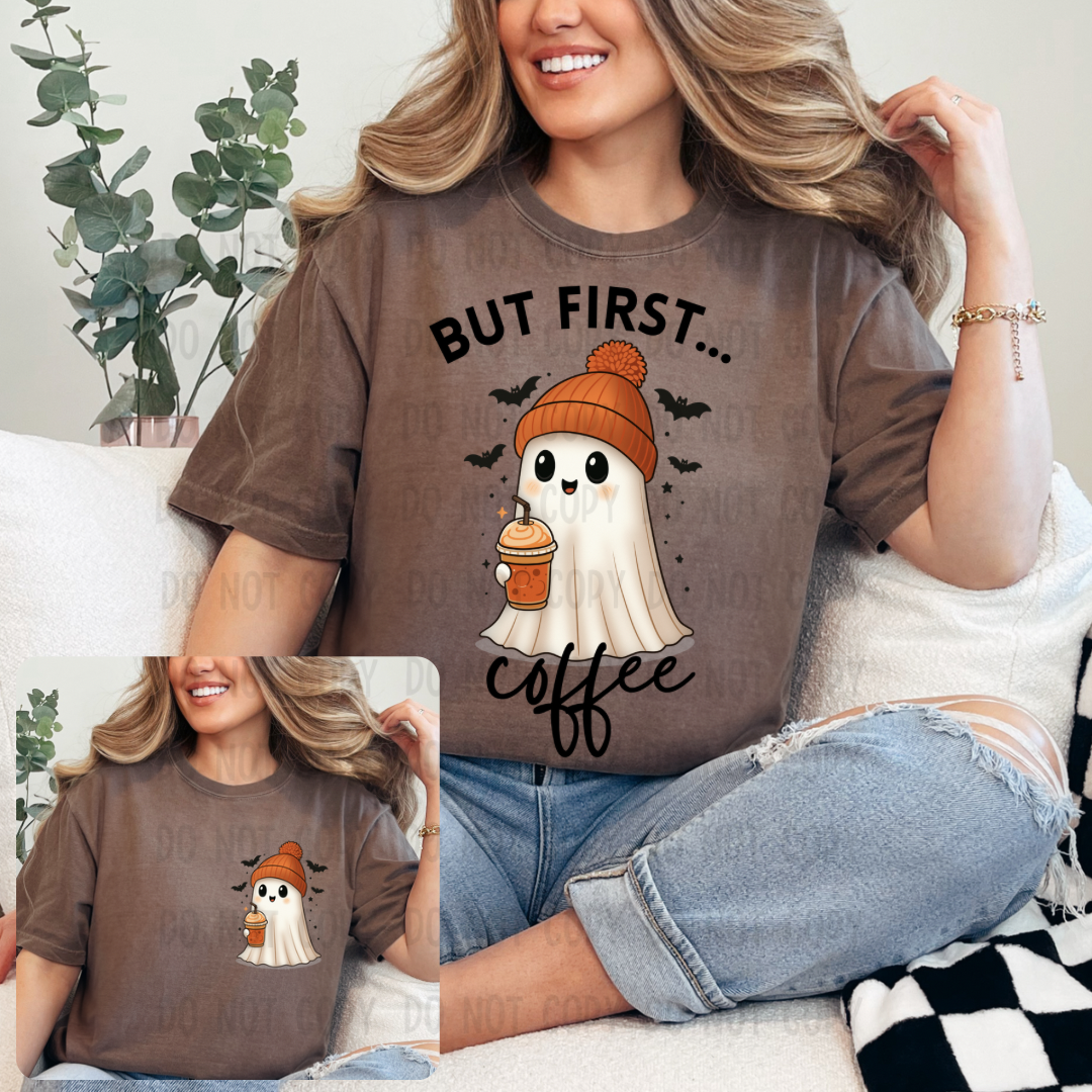 BUT FIRST… COFFEE (DTF TRANFER + POCKET)
