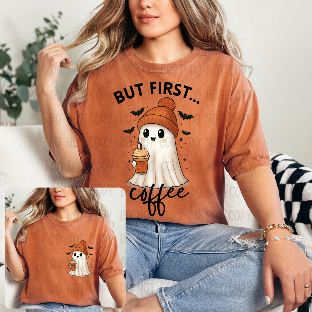 BUT FIRST… COFFEE (DTF TRANFER + POCKET)