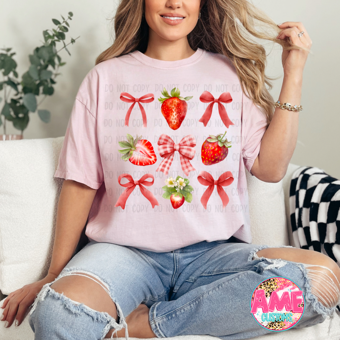 STRAWBERRY COQUETTE SHIRT (MADE TO ORDER)