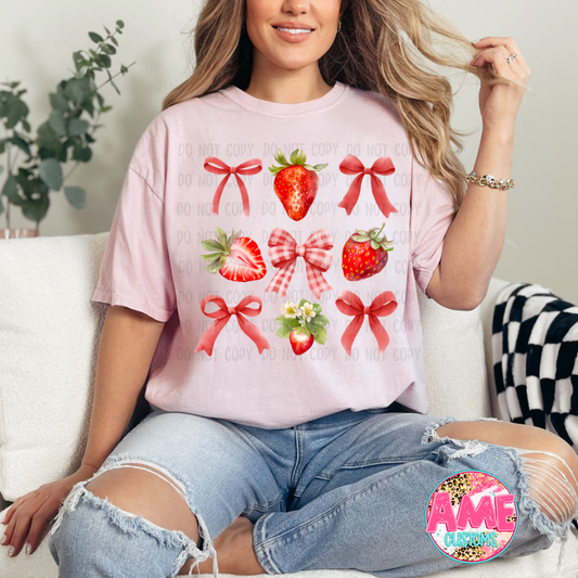 STRAWBERRY COQUETTE SHIRT (MADE TO ORDER)