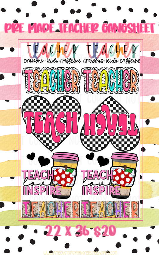 PRE MADE TEACHER GANGSHEET