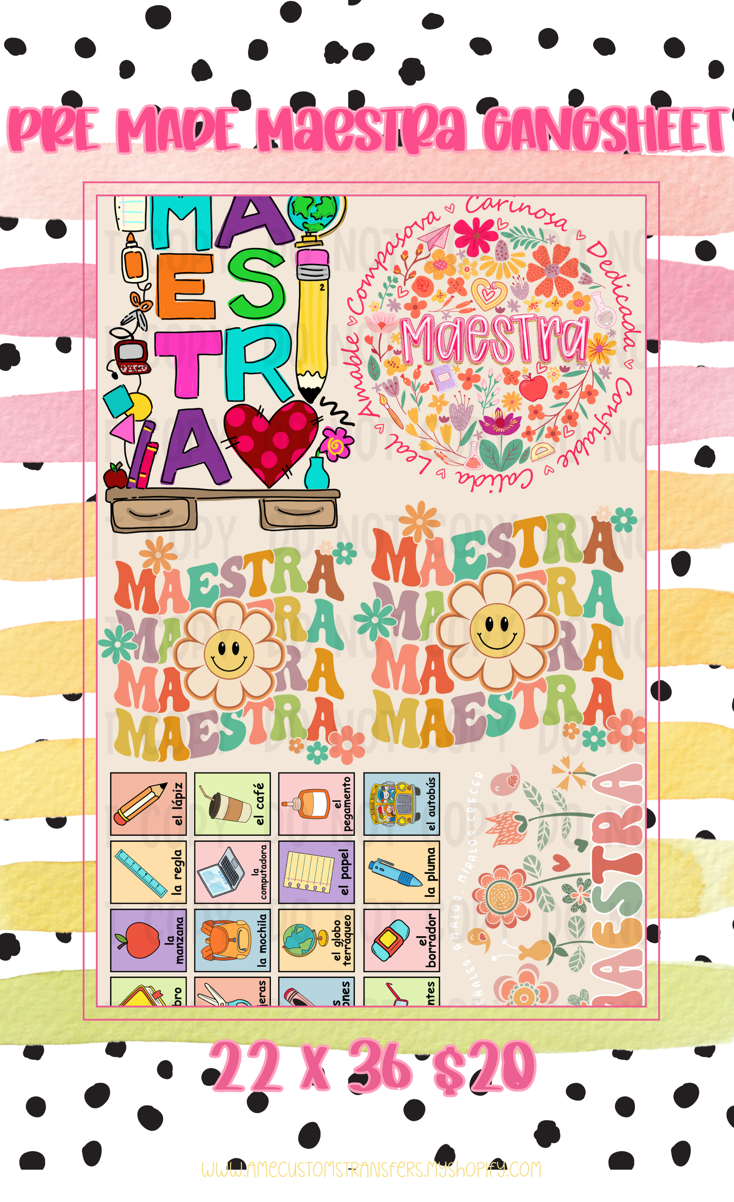 PRE MADE MAESTRA GANGSHEET